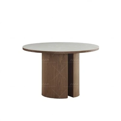 Table de salle à manger ronde avec plateau en céramique